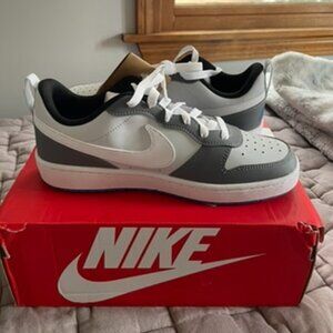 Nike Court Borough Low Recraft White/Grey- Size 7Y (Youth)